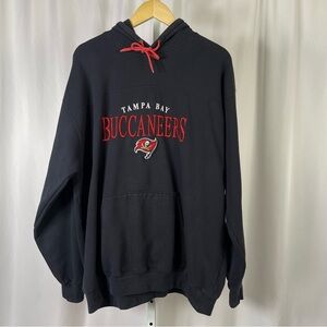 NFL Tampa Bay Buccaneers XL Embroidered Logo Hoodie Hooded Sweatshirt Flag